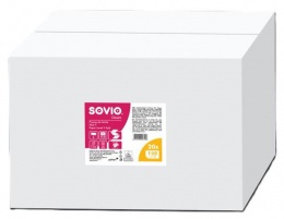 Kéztörlő, V hajtogatott, 2 rétegű, 150 lap, 21x23 cm, SOVIO, hófehér