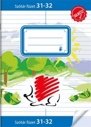 Füzet, tűzött, A5, szótár, 32 lap, ICO "Süni Sulikész", "31-32"