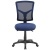 Irodai szék, sötétkék szövetborítás, feszített hálós háttámla, fekete lábkereszt, MAYAH "Matrix", sötétkék